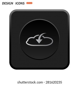 cloud download  icon. vector design