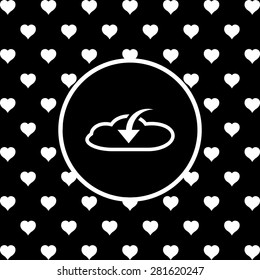 cloud download  icon. vector design
