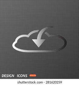 cloud download  icon. vector design