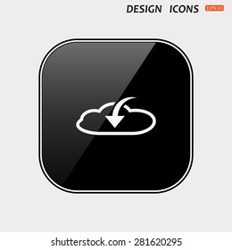 cloud download  icon. vector design