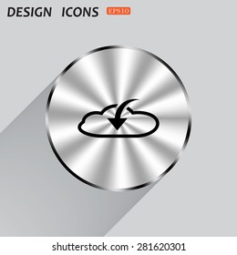 cloud download  icon. vector design