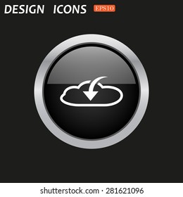 cloud download  icon. vector design