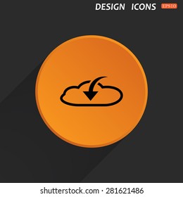 cloud download  icon. vector design