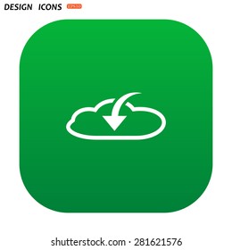 cloud download  icon. vector design