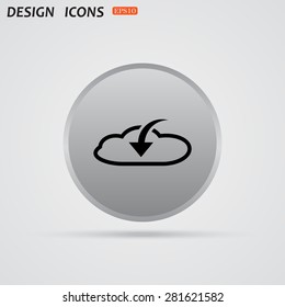 cloud download  icon. vector design