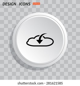 cloud download  icon. vector design