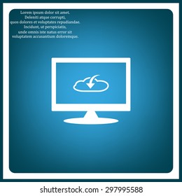 cloud download  icon. vector design