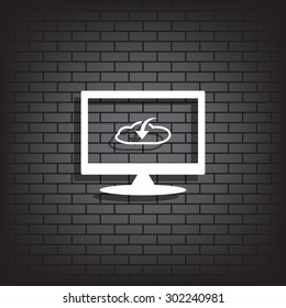 cloud download  icon. vector design