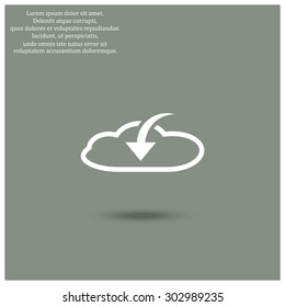 cloud download  icon. vector design
