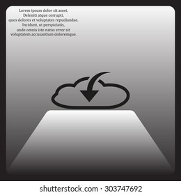 cloud download  icon. vector design