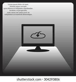 cloud download  icon. vector design