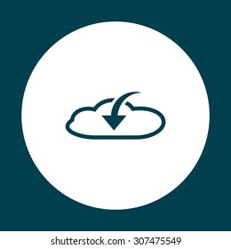 cloud download  icon. vector design