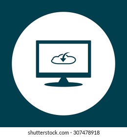 cloud download  icon. vector design