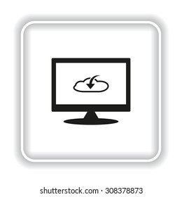 cloud download  icon. vector design