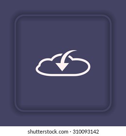 cloud download  icon. vector design