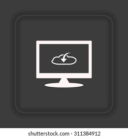 cloud download  icon. vector design