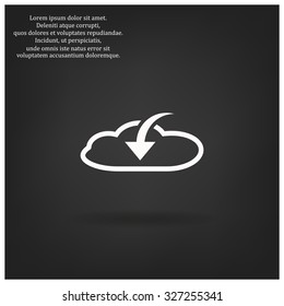 cloud download  icon. vector design