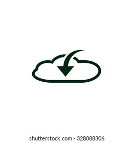 cloud download  icon. vector design