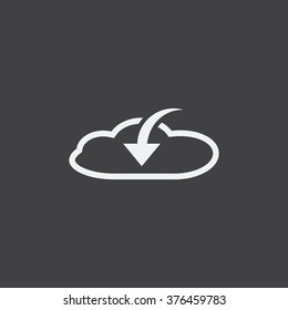 cloud download  icon. vector design