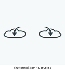 cloud download  icon. vector design
