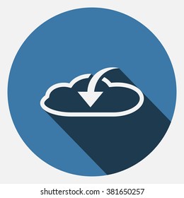 cloud download  icon. vector design