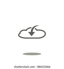 cloud download  icon. vector design