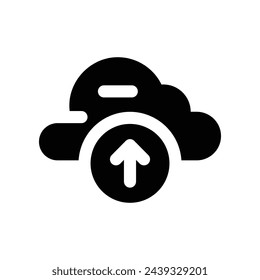 cloud download icon. vector glyph icon for your website, mobile, presentation, and logo design.