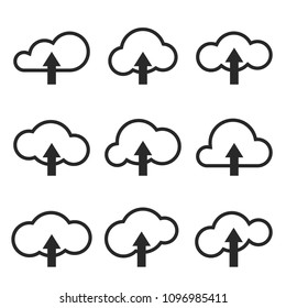 Cloud download icon. Vector illustration
