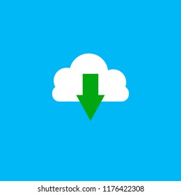cloud download.web icon. vector illustration