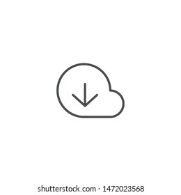 cloud download icon vector illustration