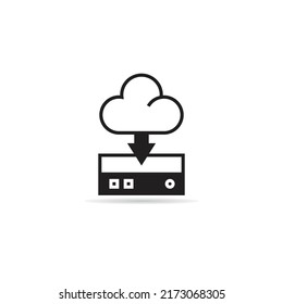 cloud download icon vector illustration