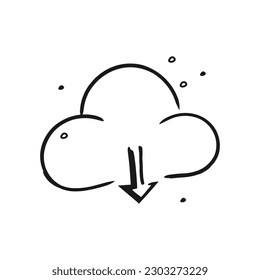 Cloud download icon. Vector illustration on white background. Isolated. Vector EPS 10