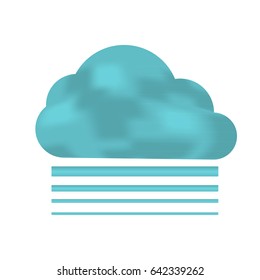 Cloud download icon. Vector illustration. Weather icon.