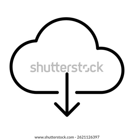 Cloud download icon. vector illustration.