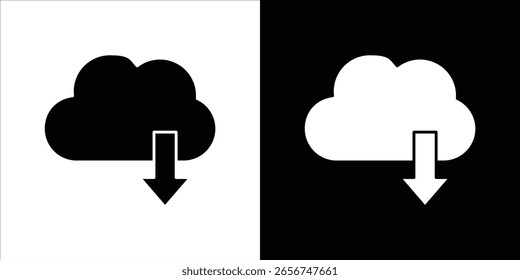 Gráficos escalables de Vector de íconos de Descarga en la nube