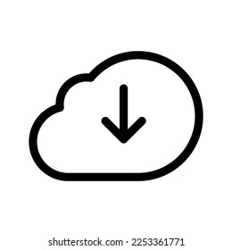 Cloud Download Icon Vector Symbol Design Illustration