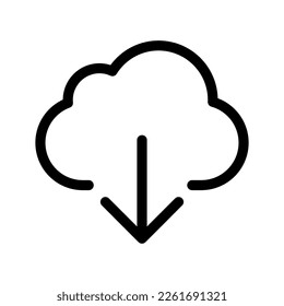 Cloud Download Icon Vector Symbol Design Illustration