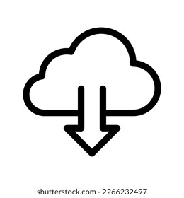 Cloud Download Icon Vector Symbol Design Illustration