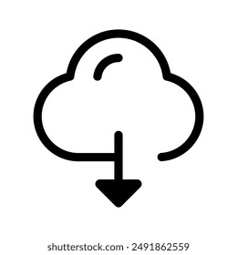 Cloud Download Symbol Vektorgrafik Symbol Design Illustration