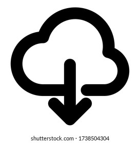 Cloud Download icon vector for web and app