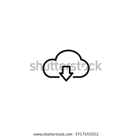 Cloud Download icon vector for web, computer and mobile app