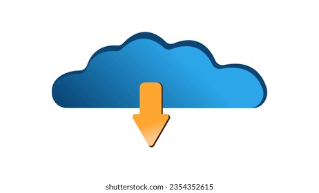 cloud download icon,eps vector for editor and content creator, etc