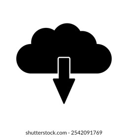 Download em nuvem ilustrado em um plano de fundo