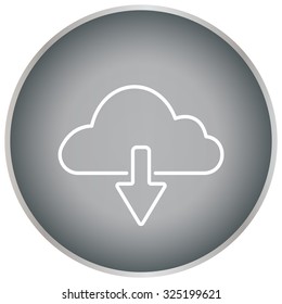 cloud download line icon