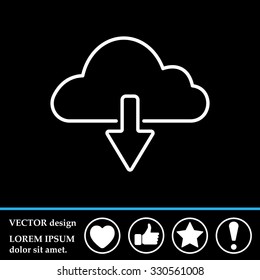 cloud download line icon