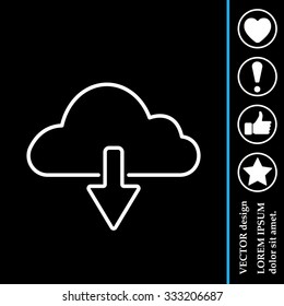 cloud download line icon