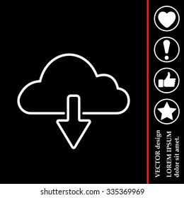 cloud download line icon