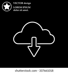 cloud download line icon