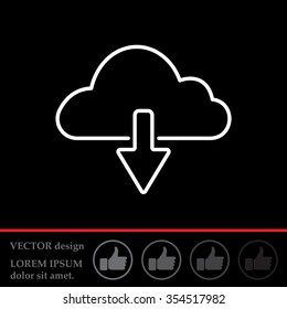 cloud download line icon