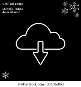 cloud download line icon